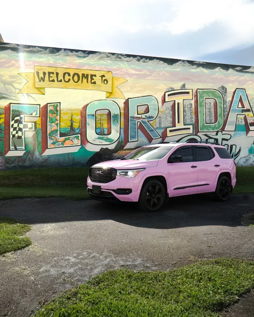 Pink Car Wrap Gmc Suv by Black Diamonds Tinting Garage