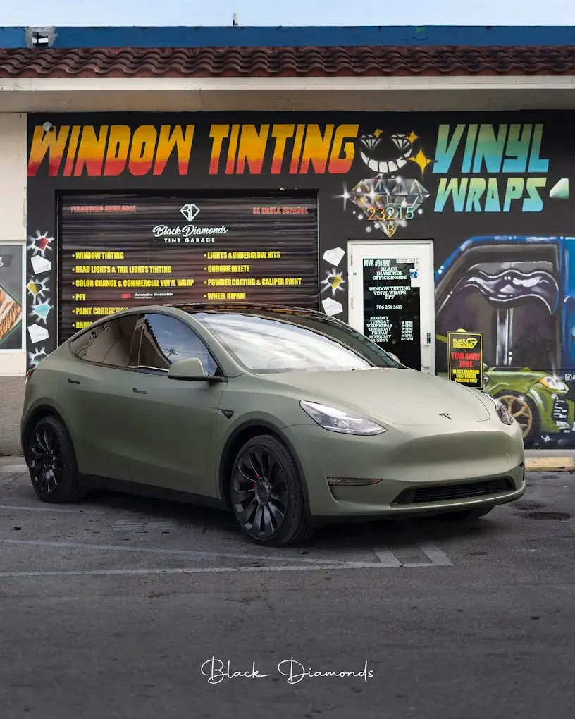 Tesla Model Y by Black Diamonds Tinting Garage